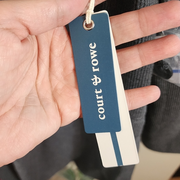 Court & Rowe Waffle Knit Cotton Blend Blazer | Grey | Size XL | NWT - Picture 10 of 10